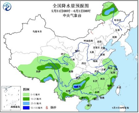 北方晴热京津气温创新高 江南华南等地有较强降雨