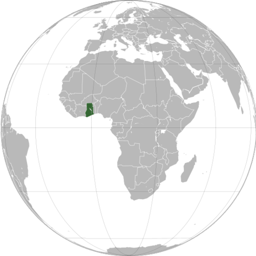 西非国家加纳地理位置图
