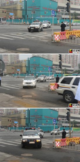 原铁道部部长刘志军早晨6点被警车押送进入法庭